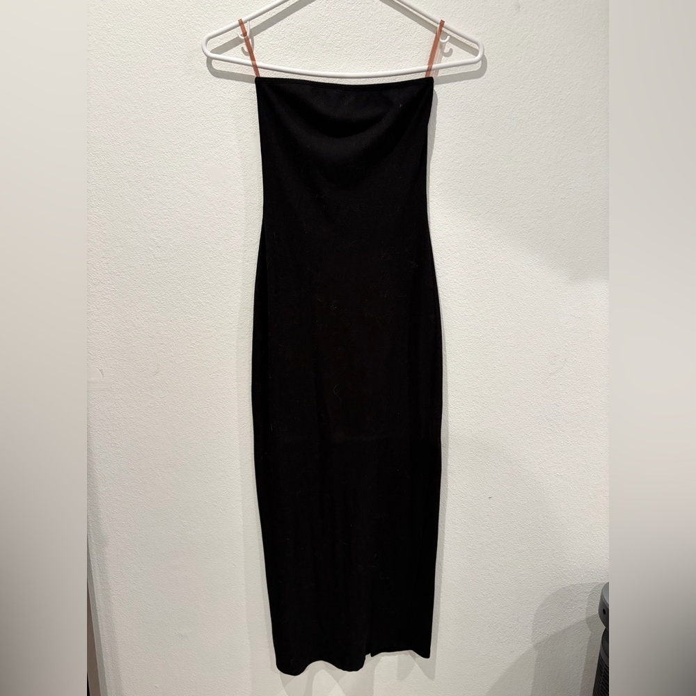 Black Strapless Midi/Maxi Dress